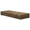 Small Walnut Brown Rustic Wood Floating Wall Shelf